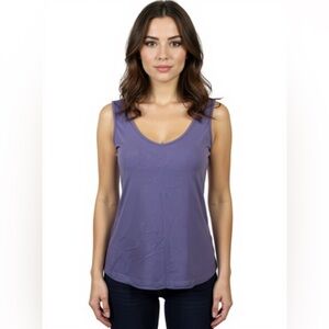 (E-122) Felina short sleeves womens‎ top size L purple color
